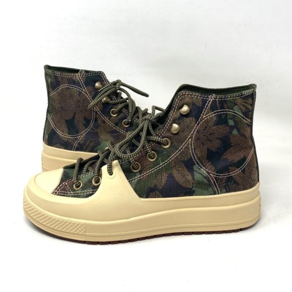 Converse Chuck Construct Black Joy Platform Shoes Grassy Jacquard Men’s A05308C - Picture 8 of 10